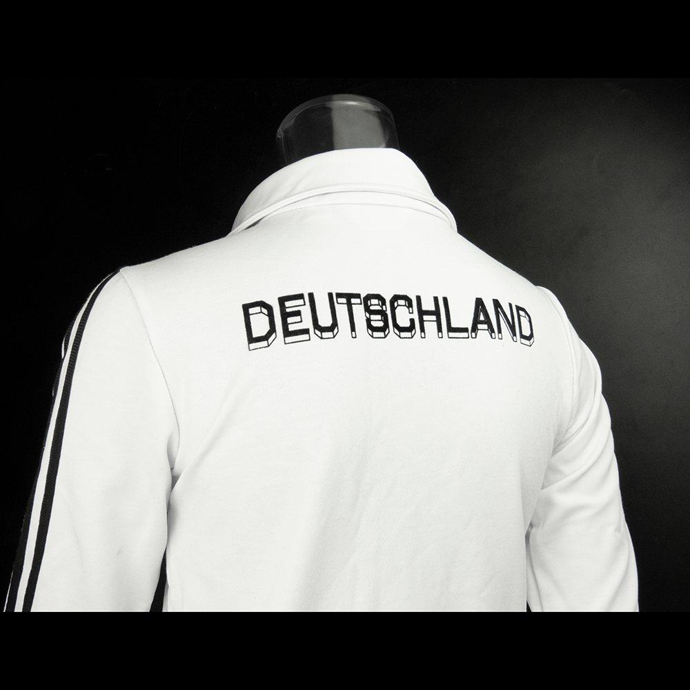 Adidas 愛迪達 1990年 德國 足球隊 植絨圖騰 立領外套 36號-細節圖8