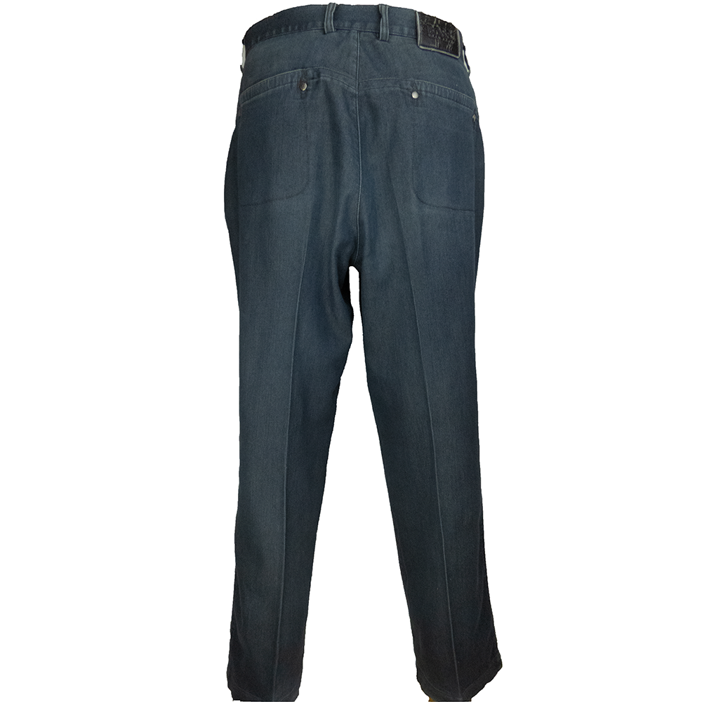 德國時尚精品Hugo Boss藏青色直筒牛仔褲 薄款 35腰-細節圖5