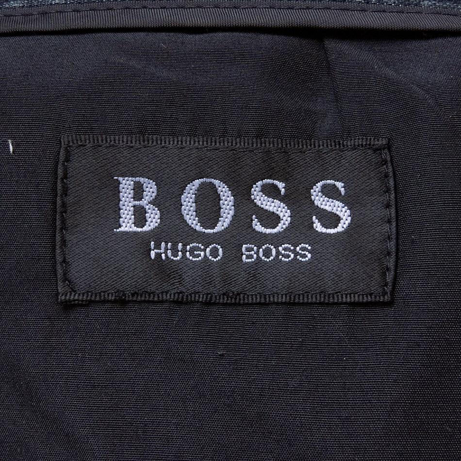 德國時尚精品Hugo Boss藏青色直筒牛仔褲 薄款 35腰-細節圖8