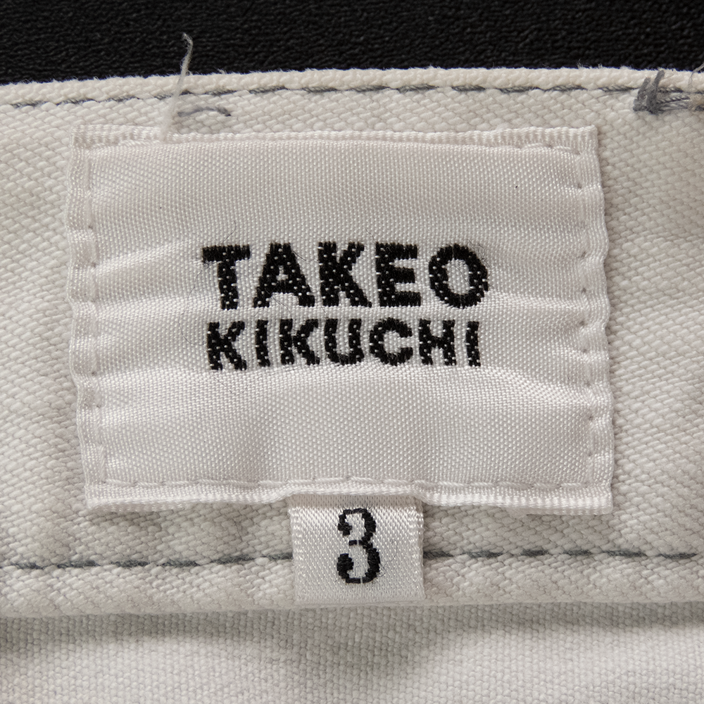 日本品牌TAKEO KIKUCHI菊池武夫白色牛仔褲 3號 日本製-細節圖7