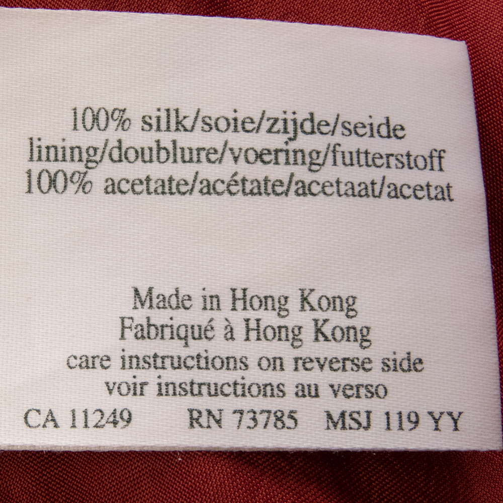 英國品牌Laura Ashley紅色純蠶絲玫瑰花長裙 腰頭鬆緊-細節圖7