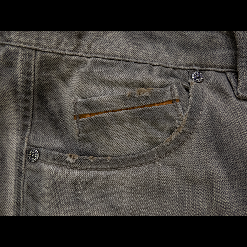 德國時尚精品Hugo Boss橘標刷色牛仔褲 排扣-細節圖7