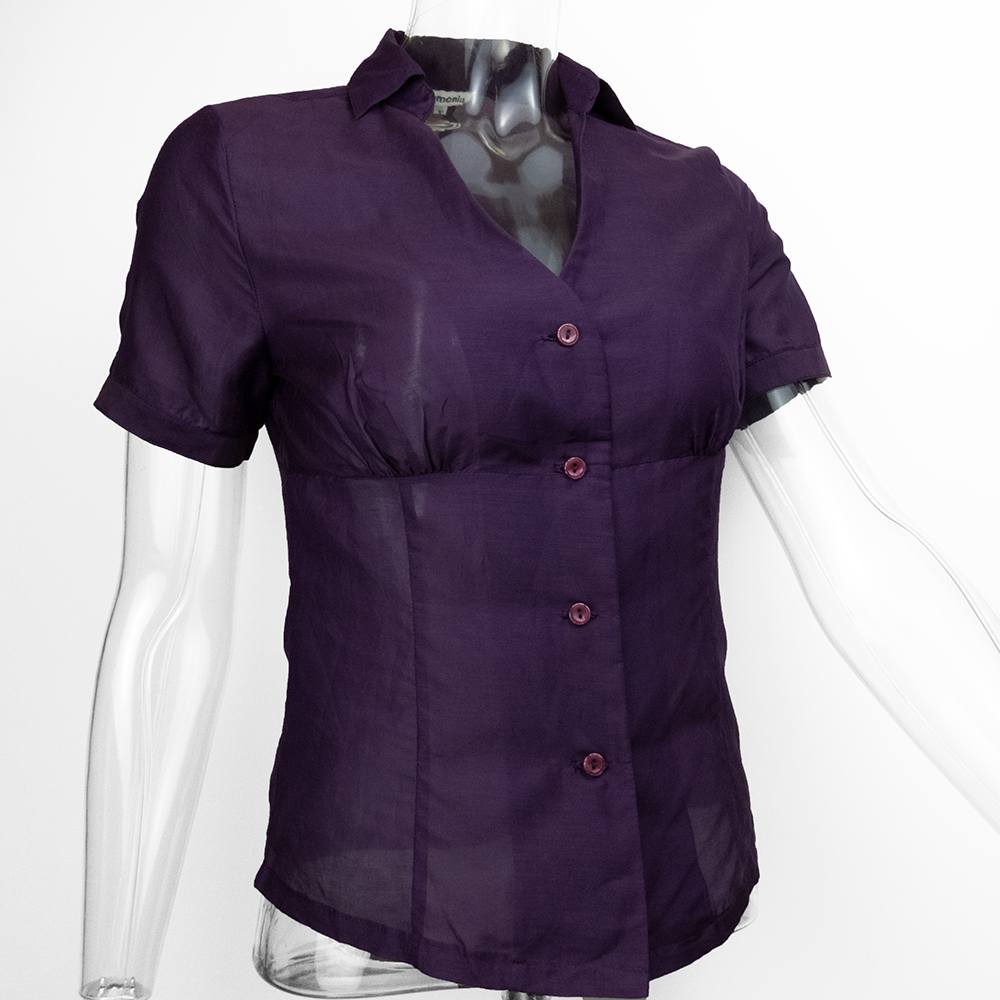 Lacomonia葡萄紫色短袖襯衫 清爽舒適 快乾透氣-細節圖2