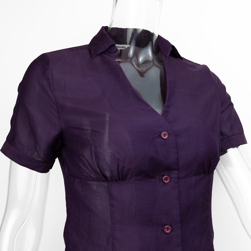 Lacomonia葡萄紫色短袖襯衫 清爽舒適 快乾透氣-細節圖3