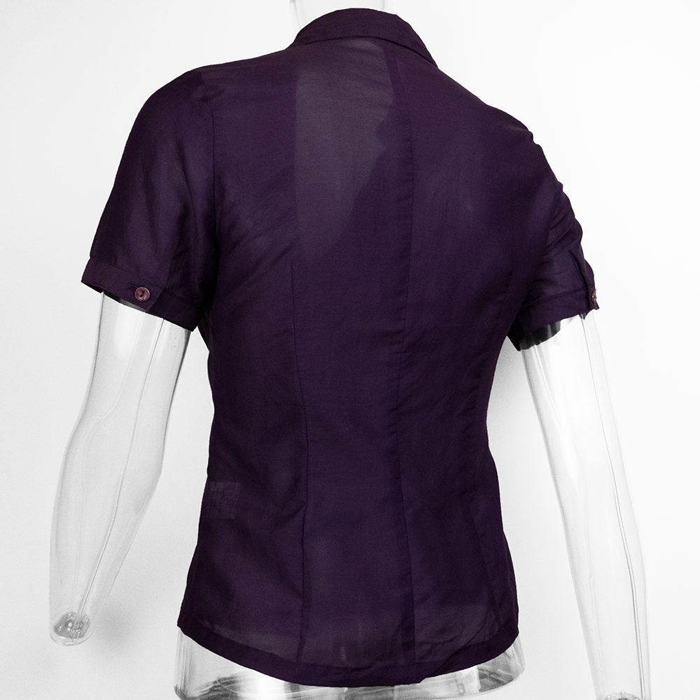 Lacomonia葡萄紫色短袖襯衫 清爽舒適 快乾透氣-細節圖4