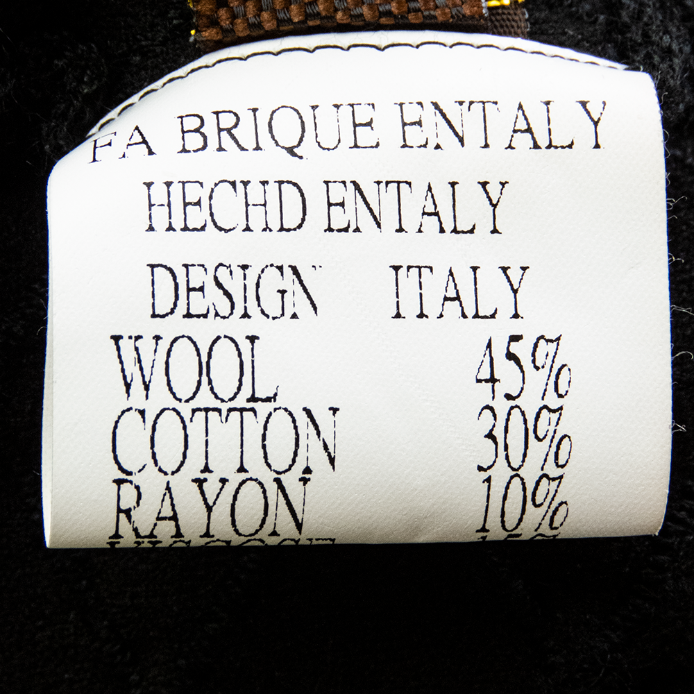GLORY21黑色特殊造型羊毛長袖針織外套 義大利設計-細節圖7
