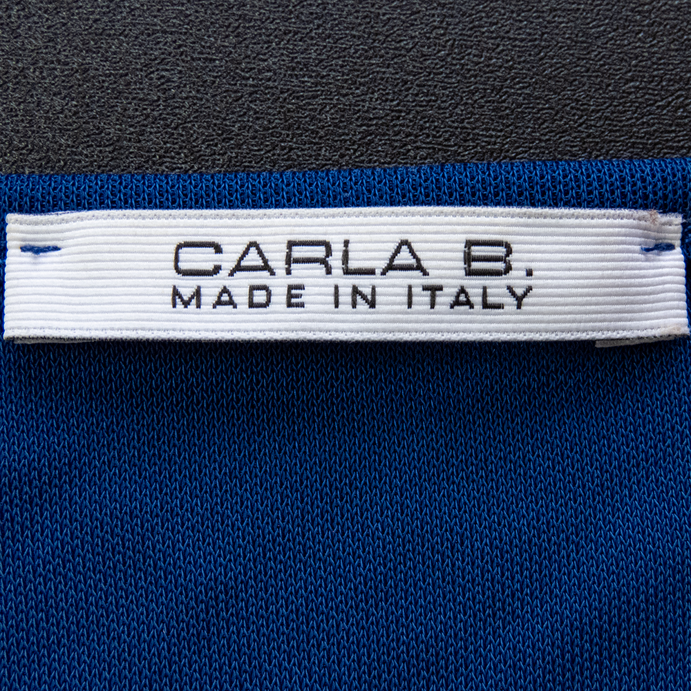 義大利品牌CARLA B. 寶藍色蕾絲短袖開襟外套 義大利製-細節圖5
