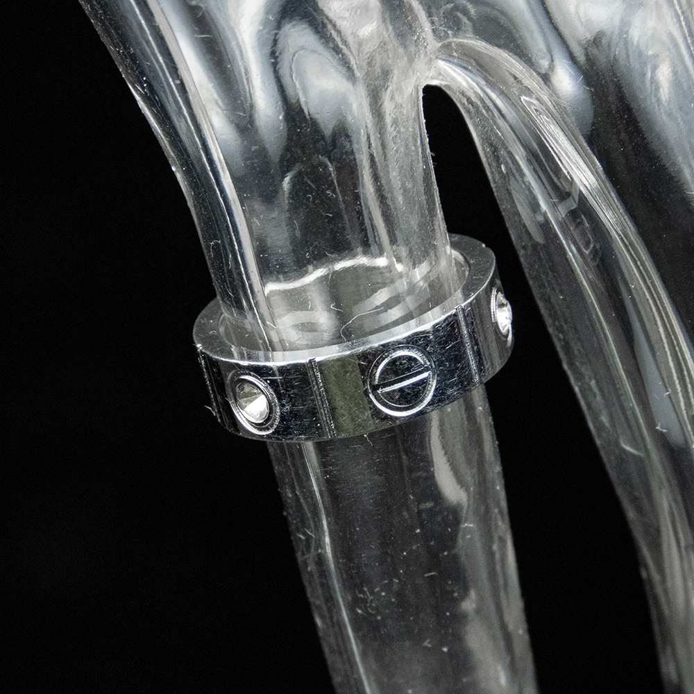 Cartier LOVE系列 款式 750鉑金水鑽鑲嵌戒指 #6-細節圖4