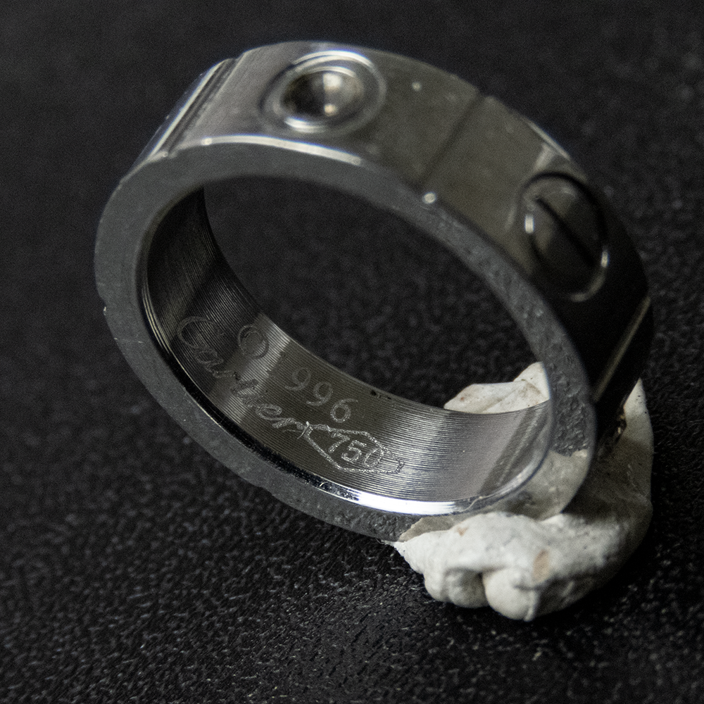 Cartier LOVE系列 款式 750鉑金水鑽鑲嵌戒指 #6-細節圖6