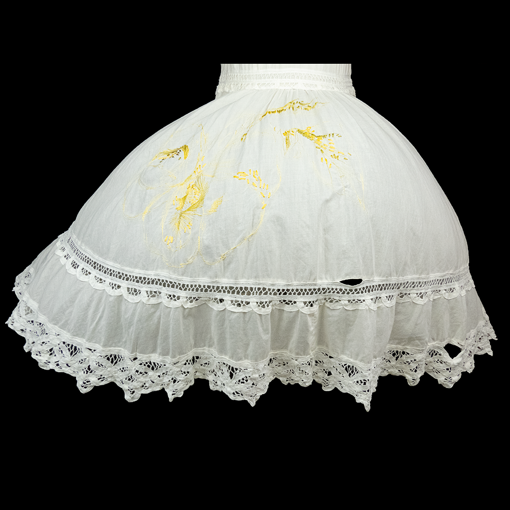 美國時尚設計品牌ANNA SUI 安娜蘇米色蕾絲刺繡無袖細肩帶洋裝-細節圖4