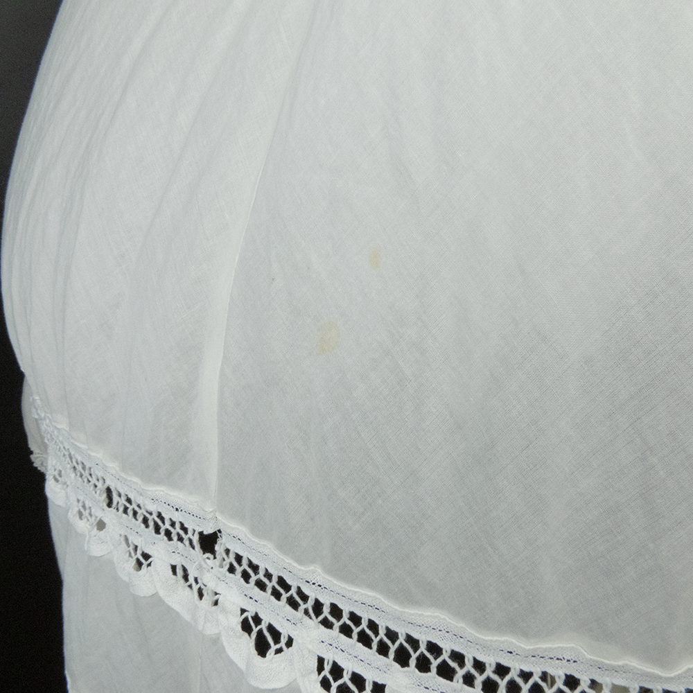 美國時尚設計品牌ANNA SUI 安娜蘇米色蕾絲刺繡無袖細肩帶洋裝-細節圖9