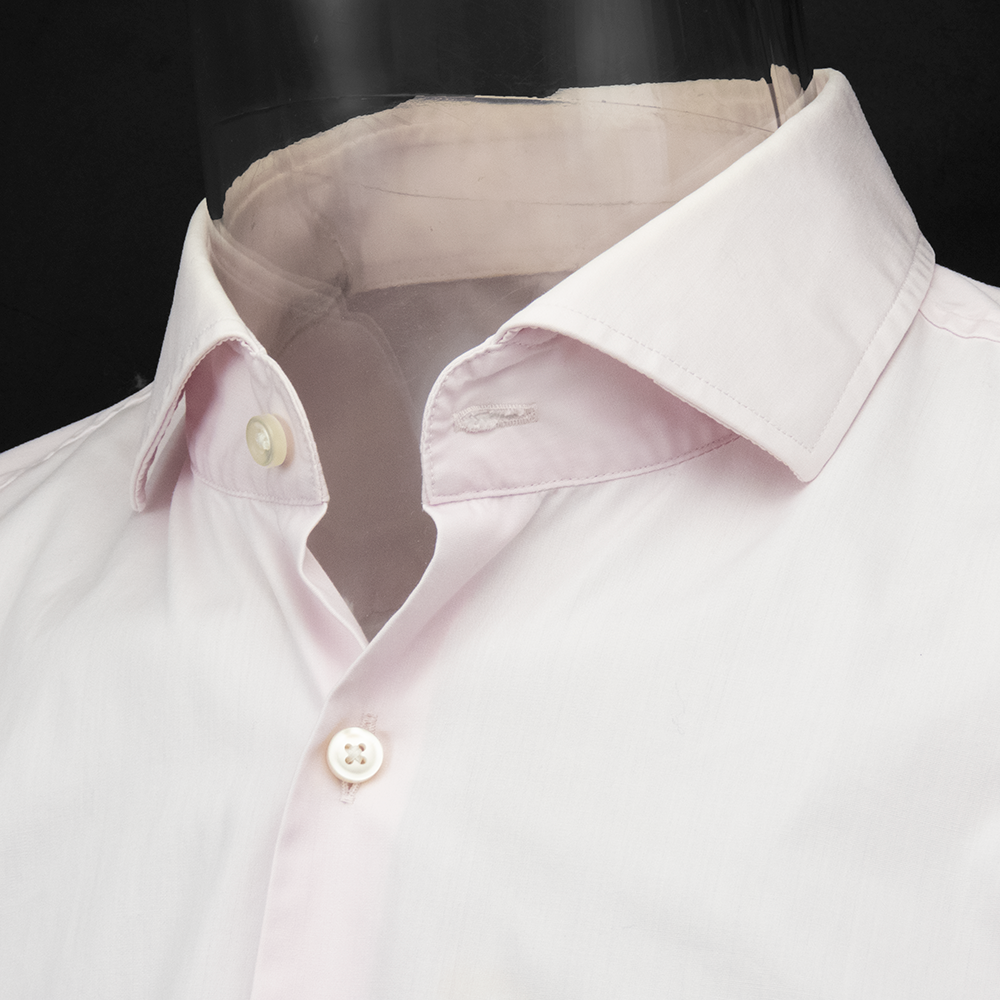 德國時尚精品Hugo Boss純棉粉紅色素面長袖襯衫-細節圖5
