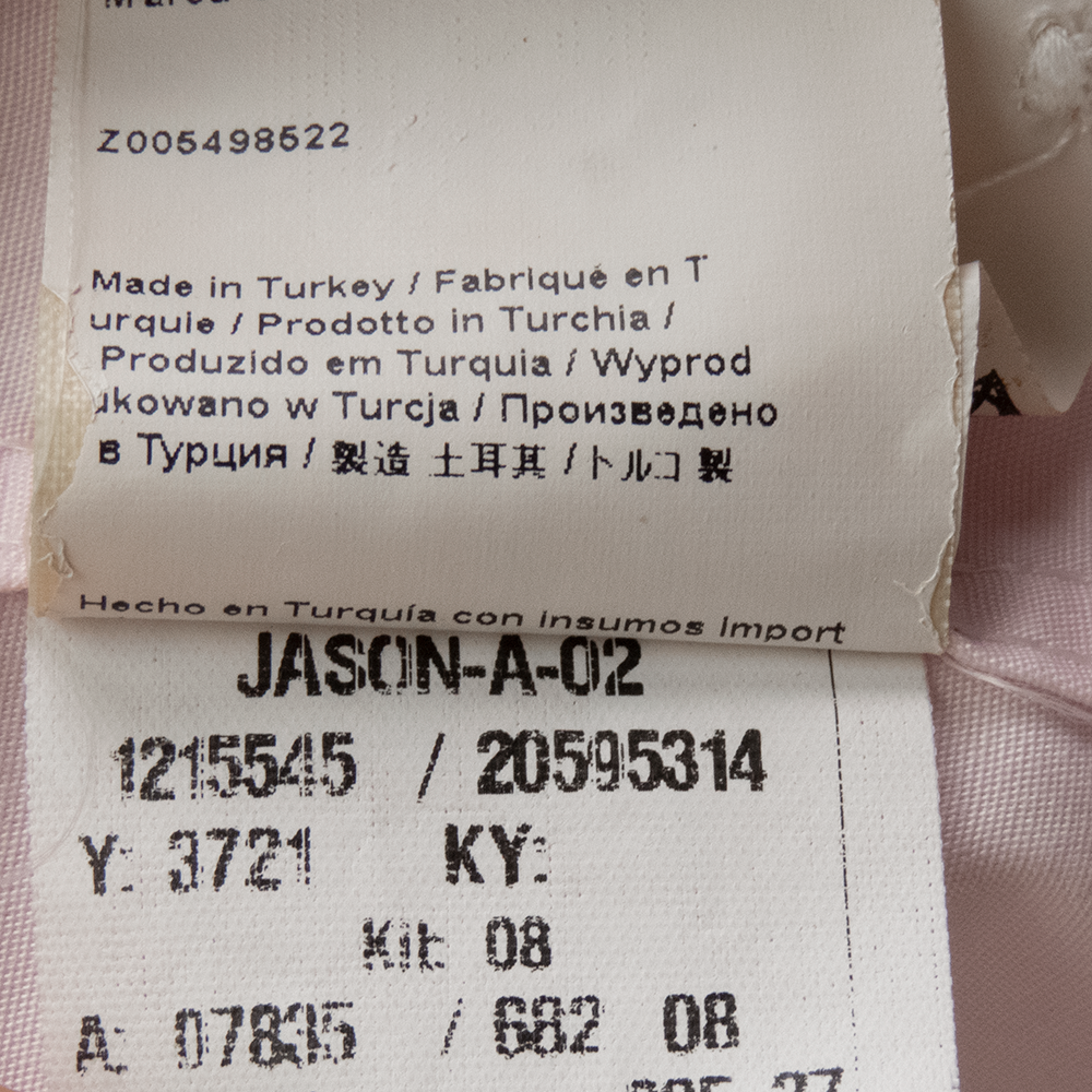 德國時尚精品Hugo Boss純棉粉紅色素面長袖襯衫-細節圖8