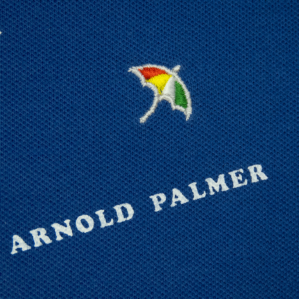 美國Arnold Palmer雨傘牌藍色短袖Polo衫 L號-細節圖3