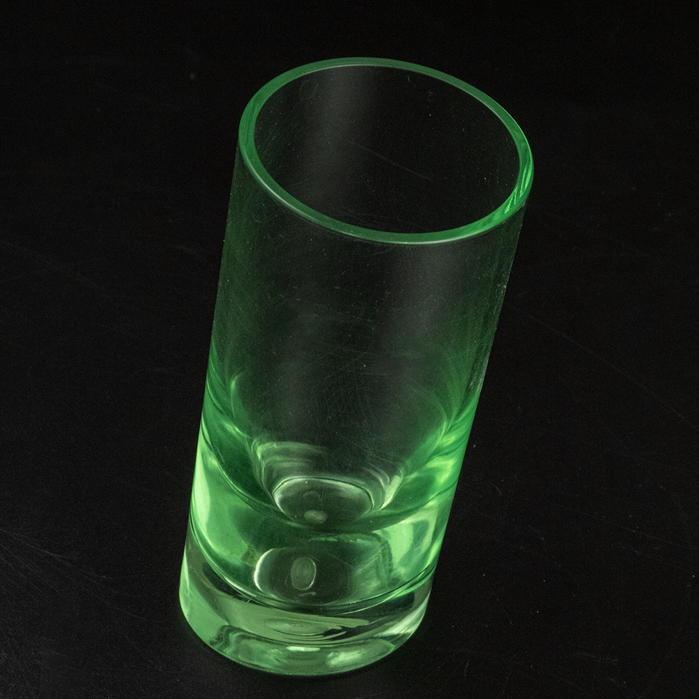 傾斜造型綠色水杯 壓克力杯-細節圖2