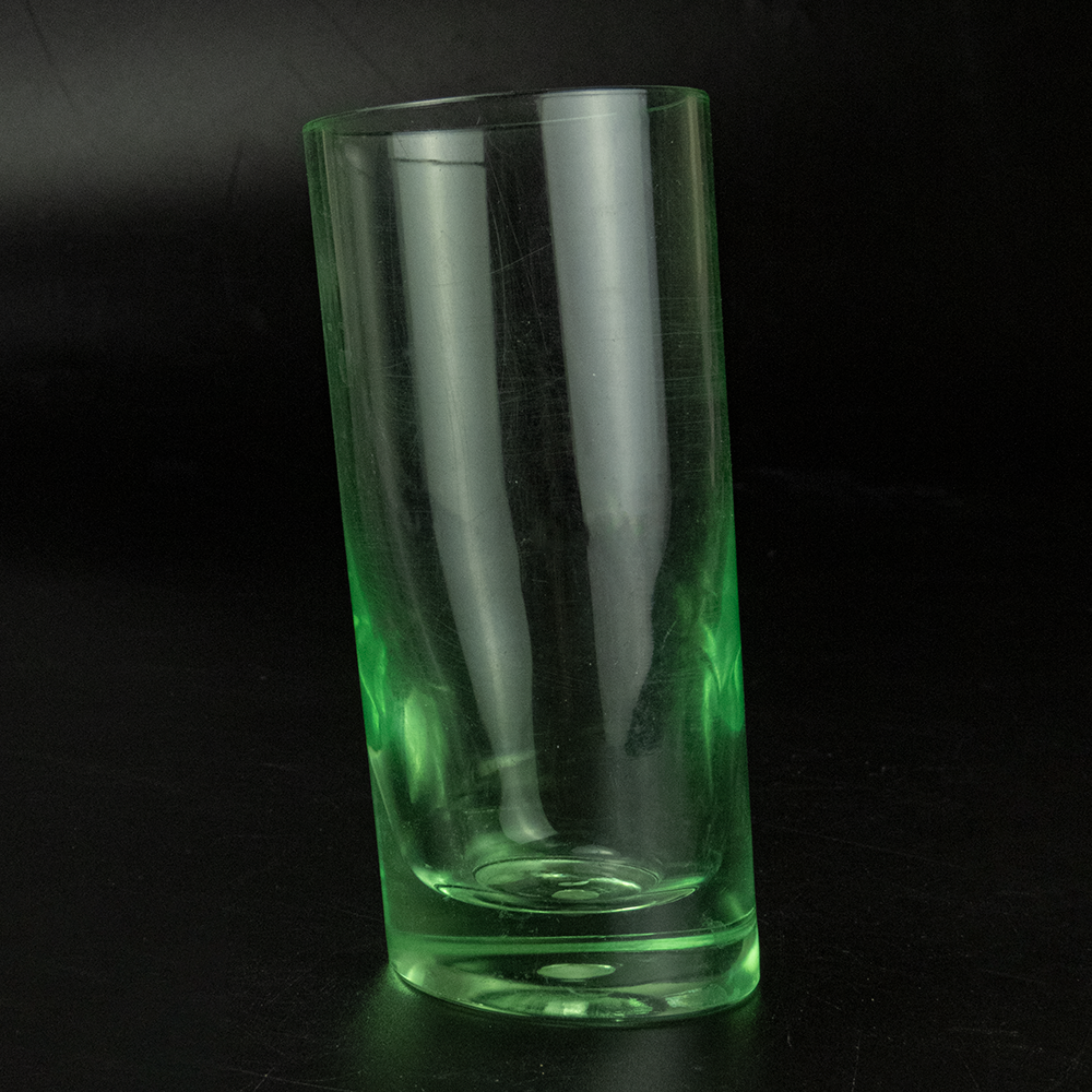 傾斜造型綠色水杯 壓克力杯-細節圖3