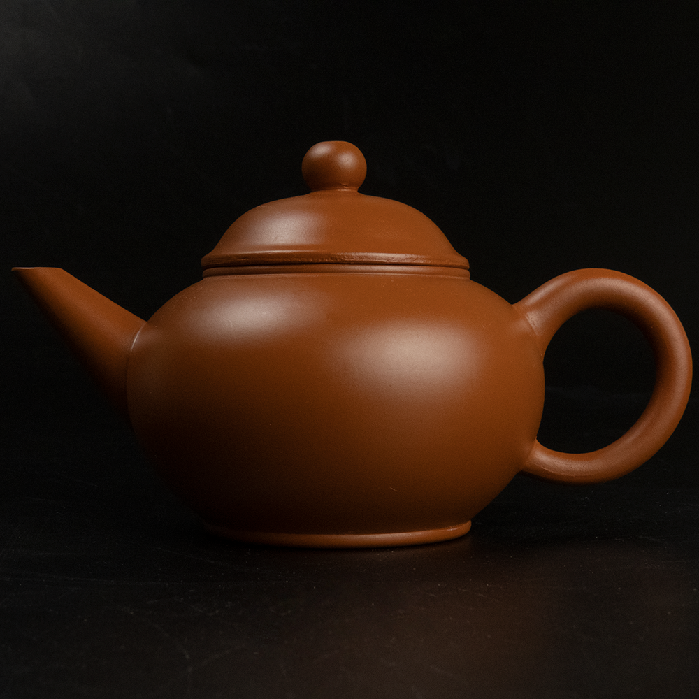 中國 國家級 陶瓷藝術大師 章燕明 手拉朱泥 薄胎 茶壺 標準壺-細節圖2