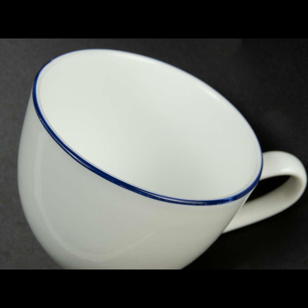 白底藍色滾邊濃縮咖啡杯 咖啡杯碟 兩件一組-細節圖4