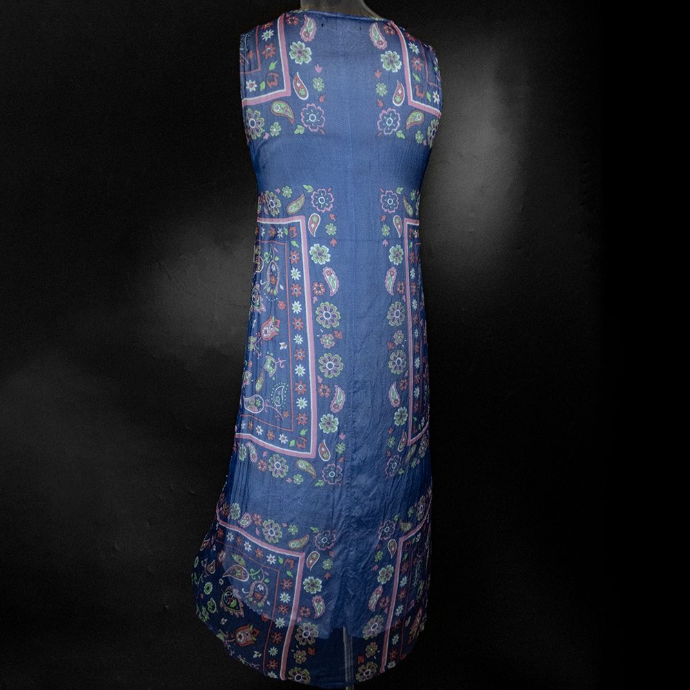 L’ESPRIT de C.S.P印度風亮片雪紡無袖長洋裝-細節圖4