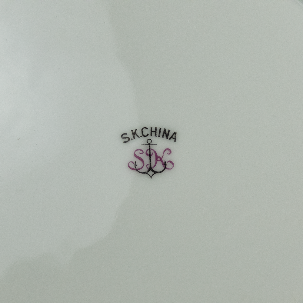 S.K.china高雅大氣 花卉 陶瓷 盤子 瓷盤 兩件一組-細節圖5