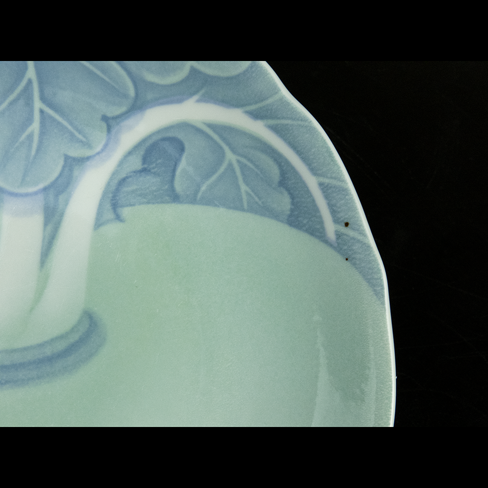 日本美濃燒 西洞窯 釉下彩 蘿蔔 陶瓷 餐盤 大盤-細節圖2