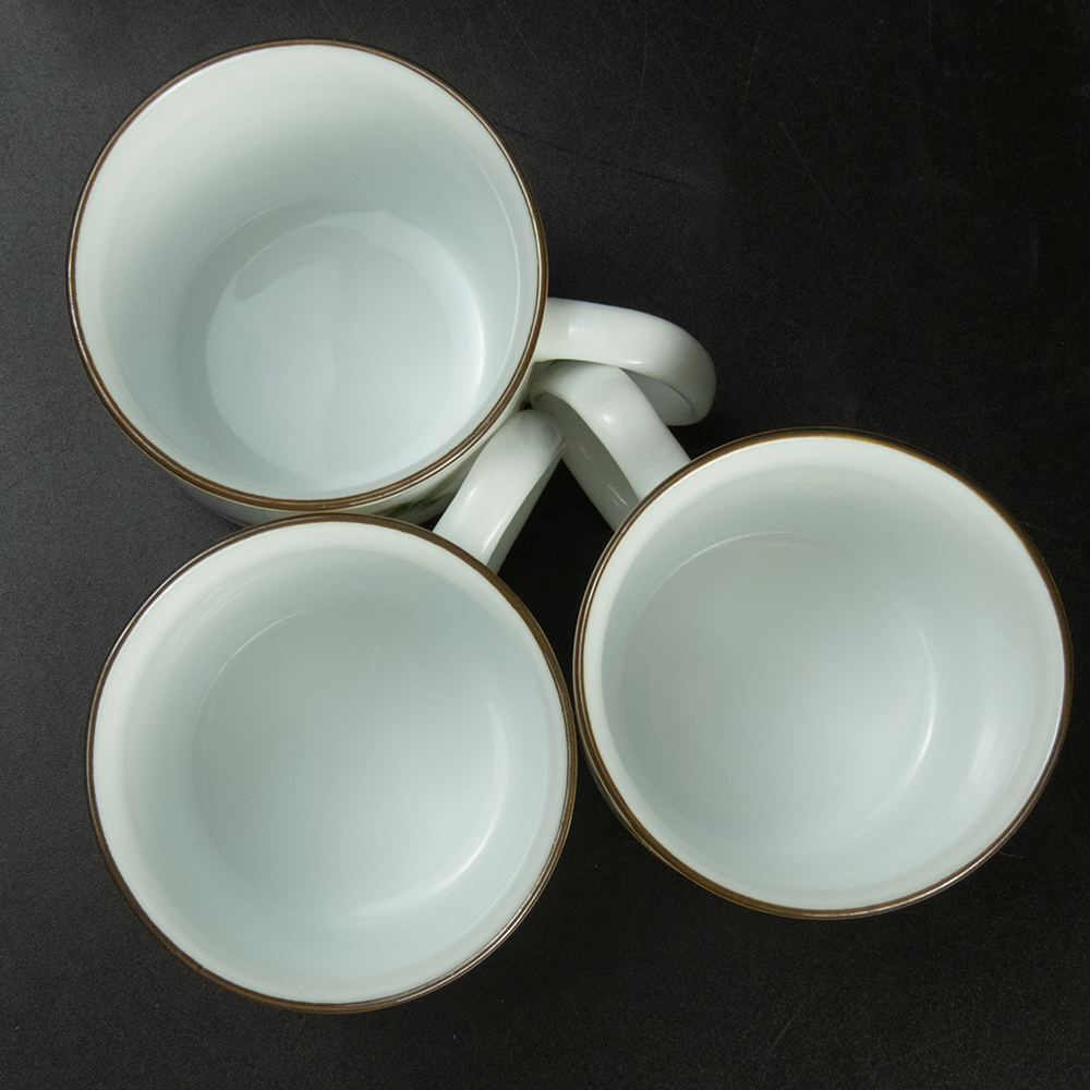 早期日本YUAN FWU 紅蘿蔔 茄子 濃縮咖啡杯 三件一組-細節圖4