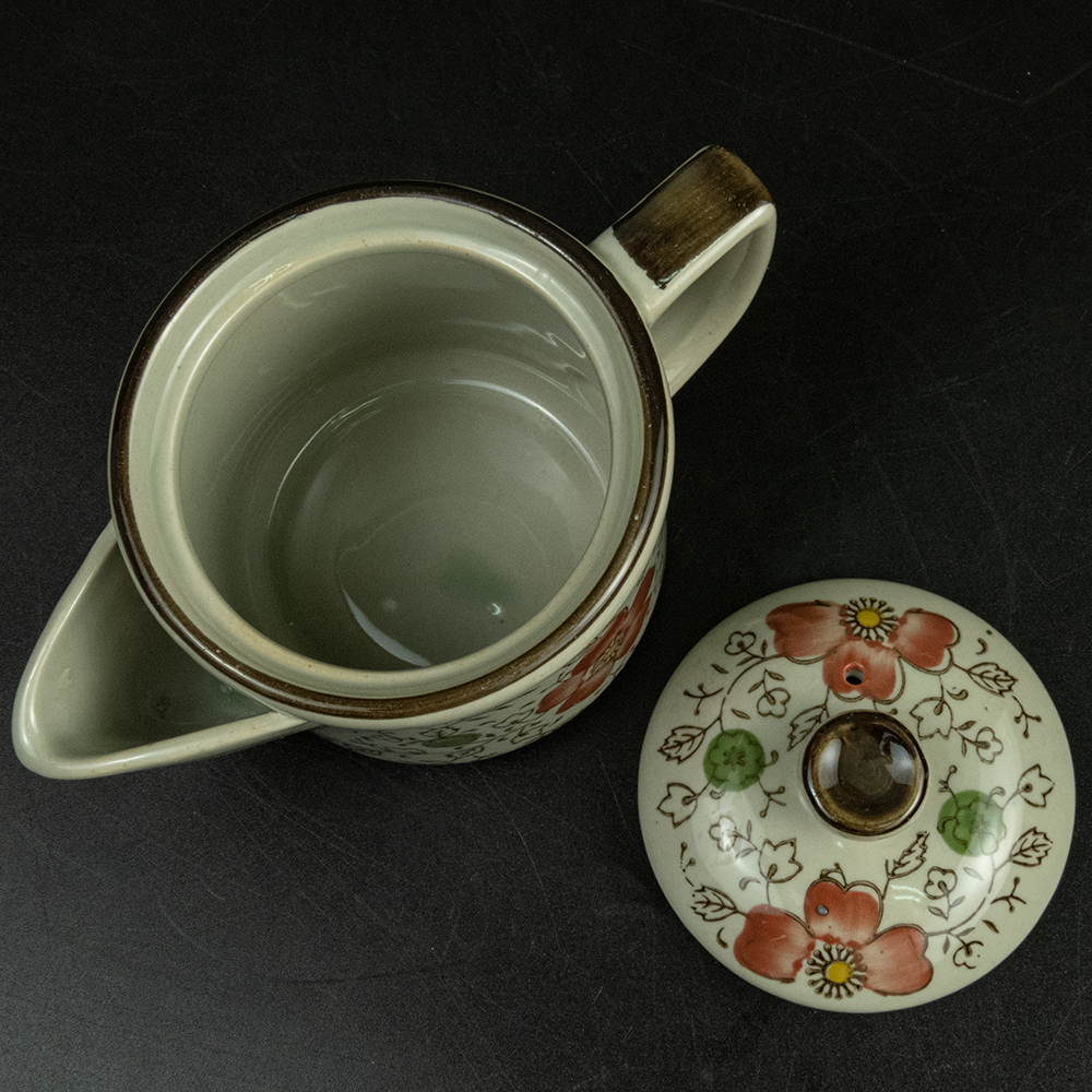 日本淺田窯手繪紅色薔薇陶瓷 茶海 公道杯-細節圖4