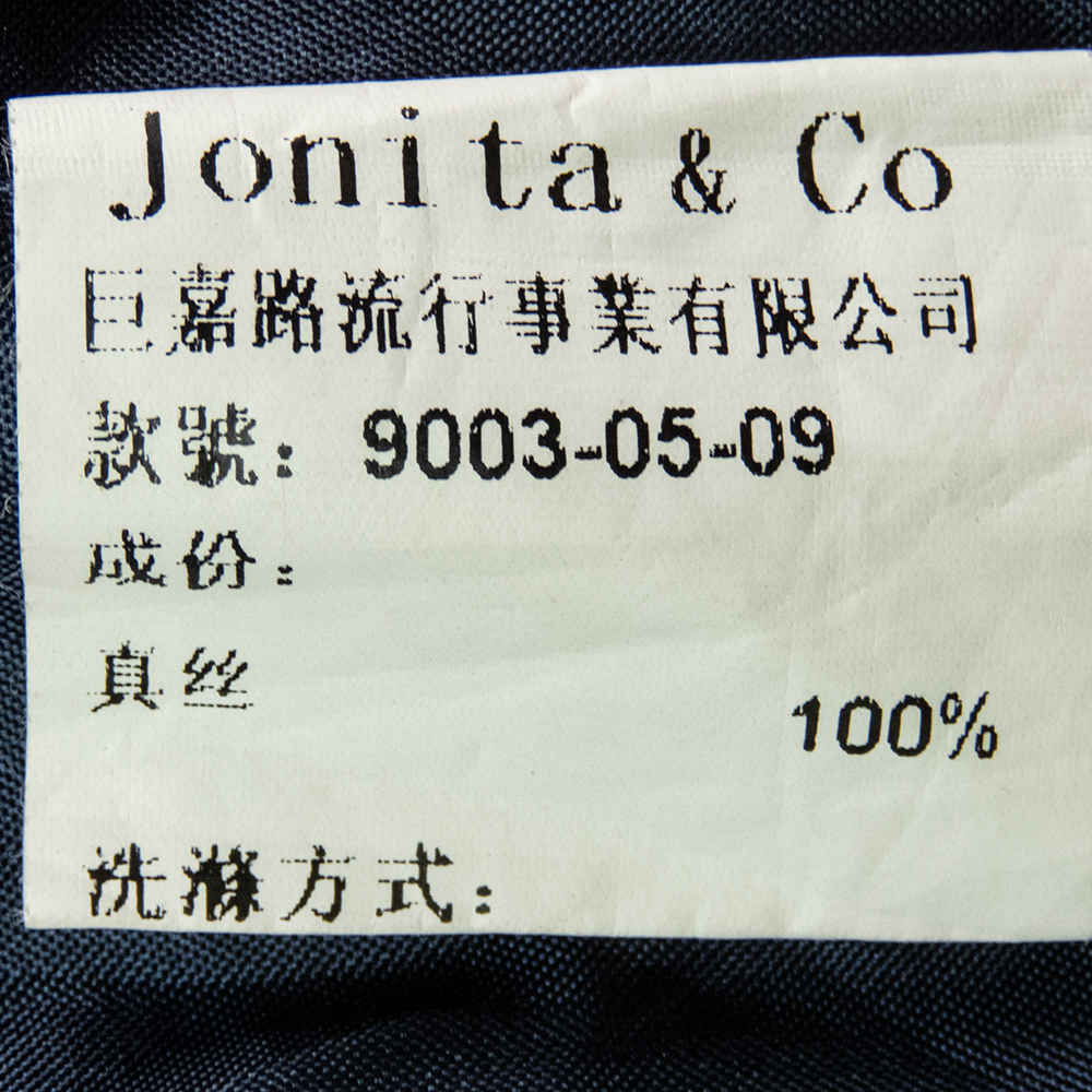 設計師品牌Jonita & Co寶藍色純蠶絲無袖洋裝-細節圖7