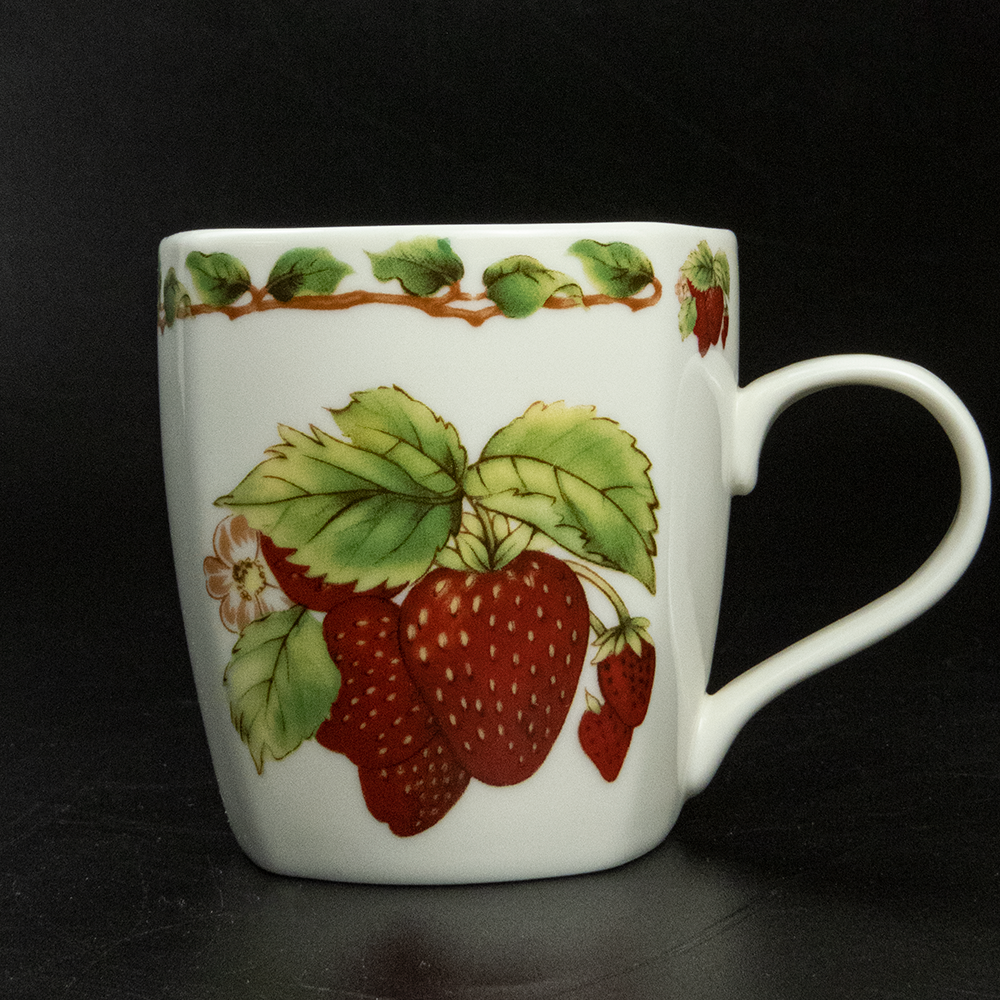 Keo San 草莓印花陶瓷水杯 馬克杯-細節圖2
