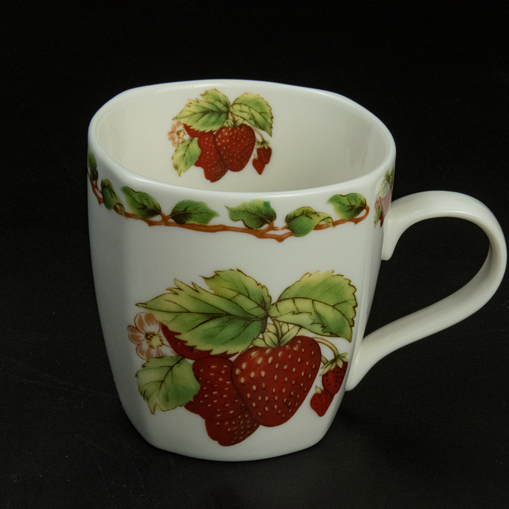 Keo San 草莓印花陶瓷水杯 馬克杯-細節圖3