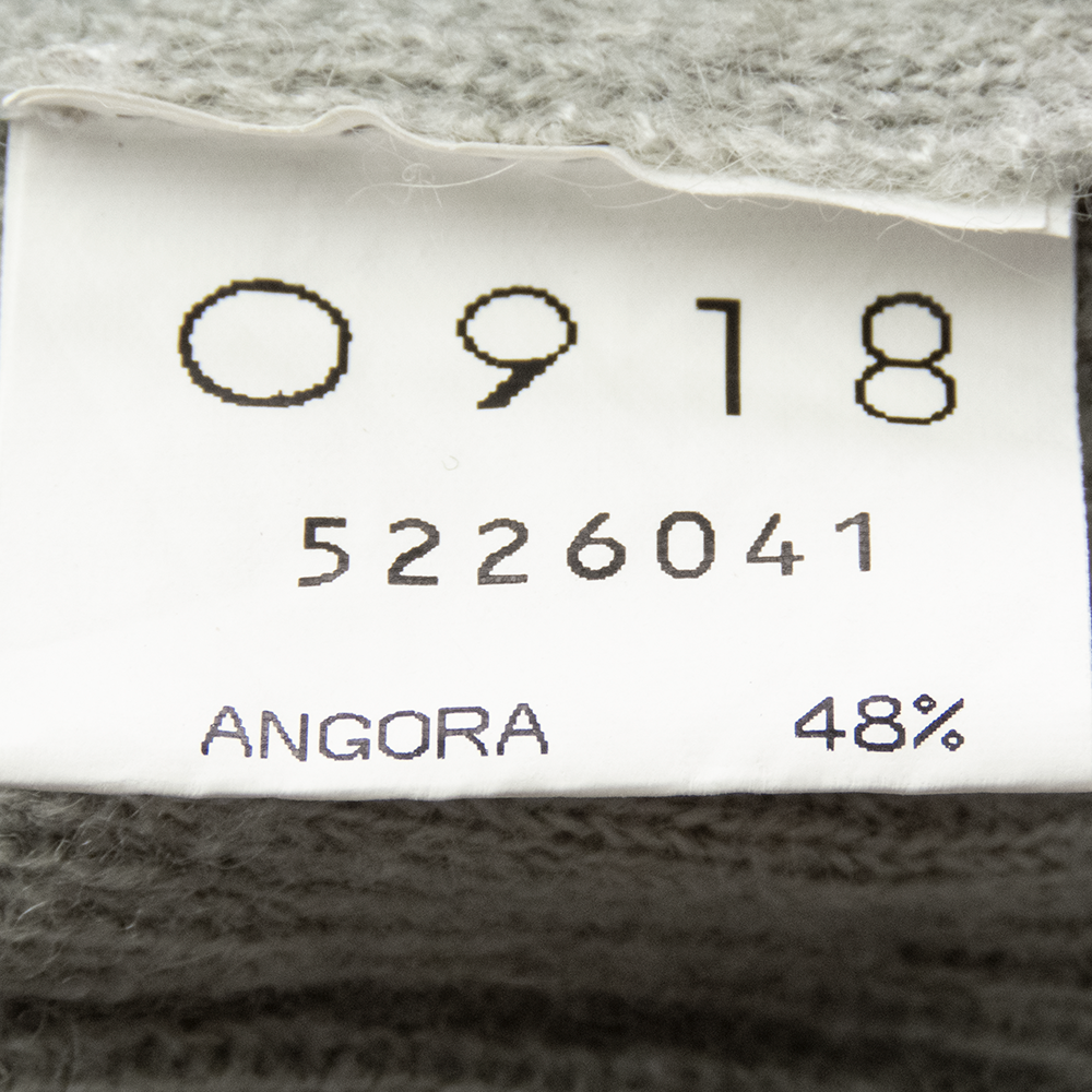 專櫃品牌0918灰色安哥拉兔毛勾花百褶短袖洋裝 日本製-細節圖7