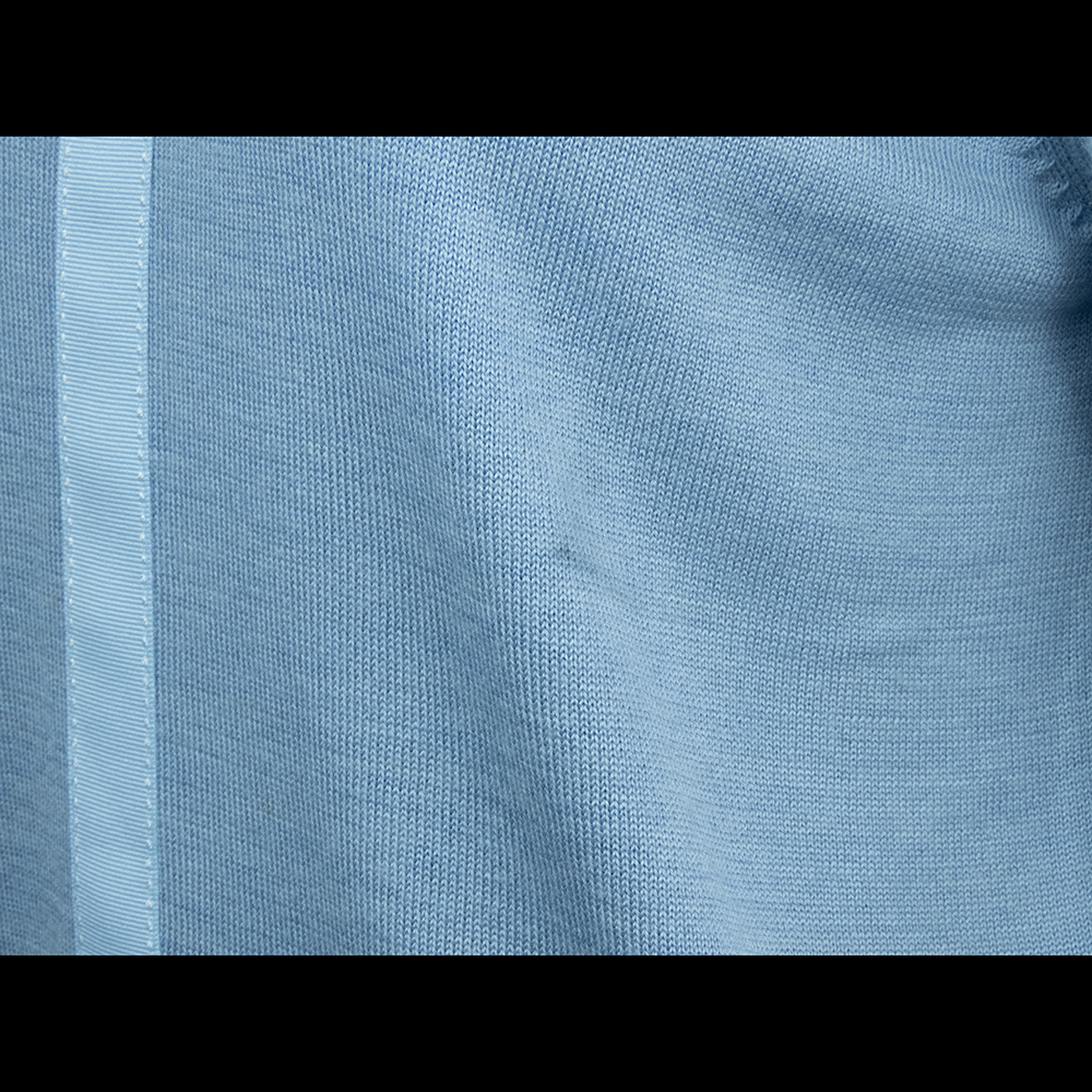 日本品牌Ta Main藍色緞帶線條有領長袖毛衣  日本製-細節圖4