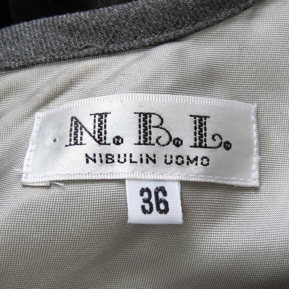 NIBULIN UOMO黑色雪紡收腰氣質無袖洋裝-細節圖7
