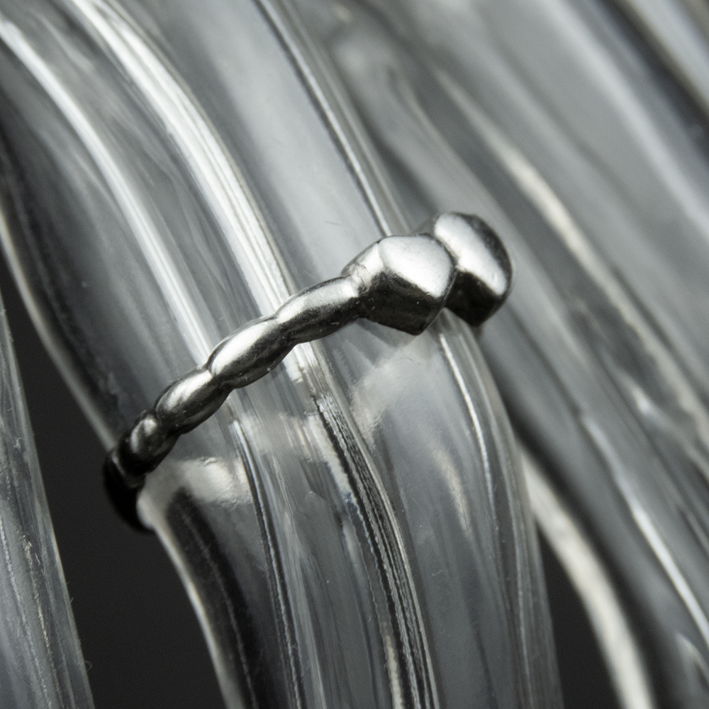 925純銀大小雙心戒指 #11-細節圖3