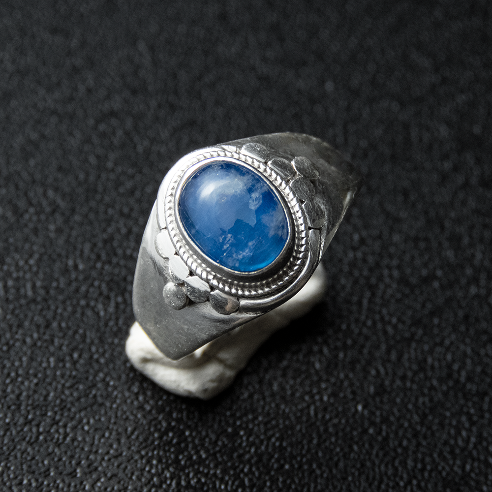 925純銀藍晶石圓圓排列戒指  #11-細節圖4