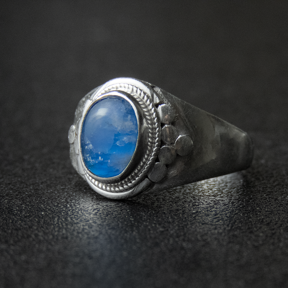 925純銀藍晶石圓圓排列戒指  #11-細節圖5