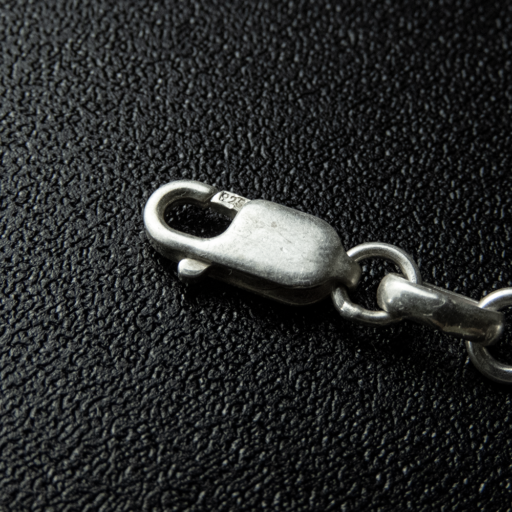 925純銀馬眼藍晶石包鑲簡約造型手鍊-細節圖6