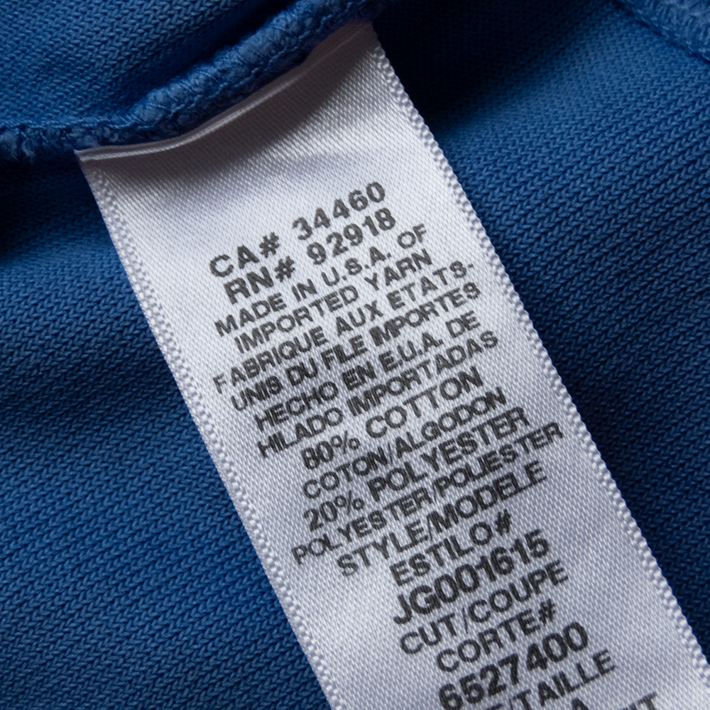 美國時尚品牌Juicy Couture藍色毛巾布背後彩虹圖騰印花長袖連帽外套 美國製-細節圖8