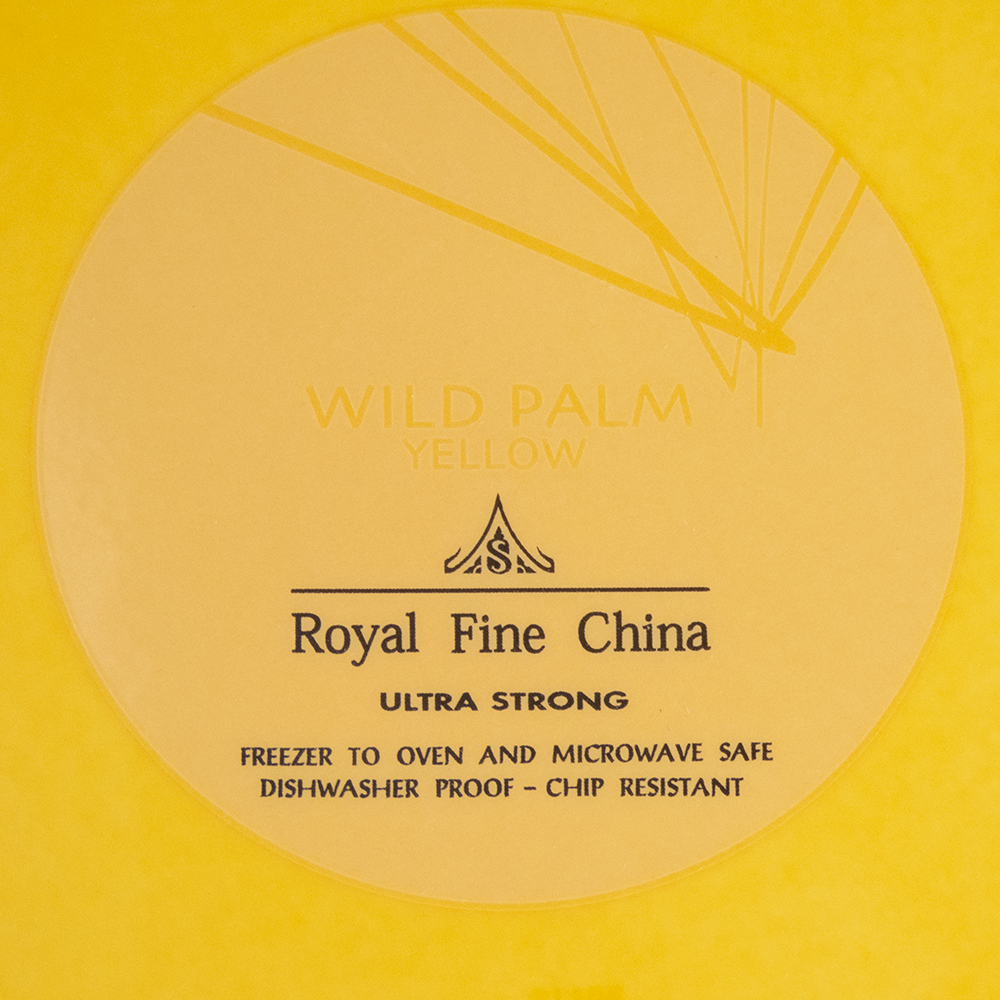 Royal Fine China ULTRA STRONG 黃色線條 陶瓷 餐盤 兩件一組-細節圖3