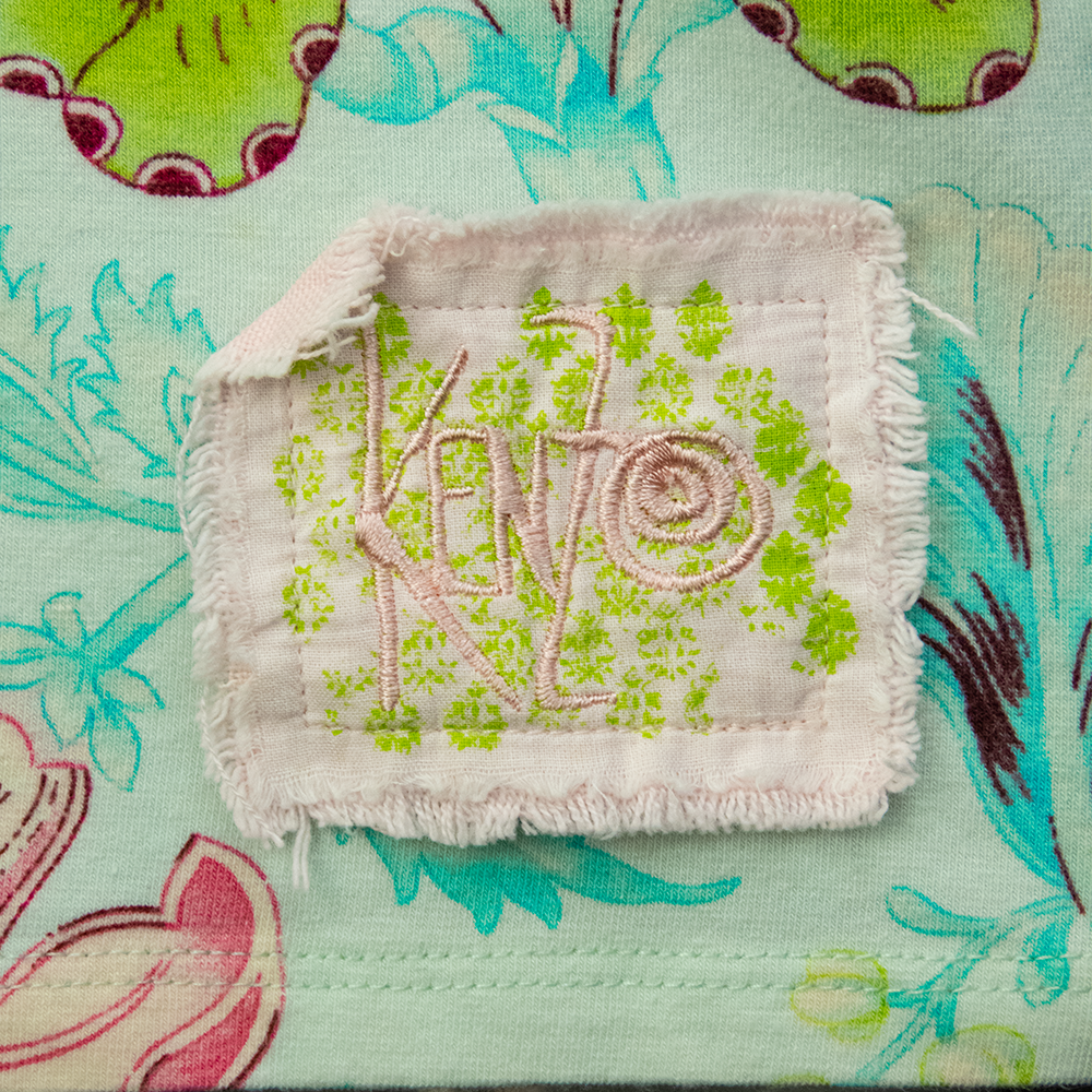 高田賢三Kenzo花草圖騰滾邊短袖上衣 16號-細節圖4