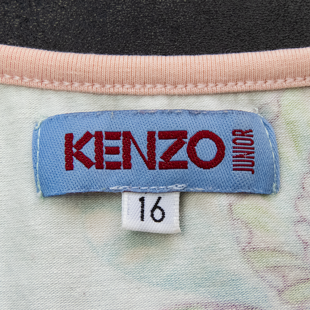 高田賢三Kenzo花草圖騰滾邊短袖上衣 16號-細節圖6