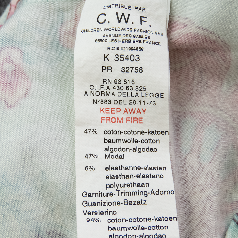 高田賢三Kenzo花草圖騰滾邊短袖上衣 16號-細節圖7