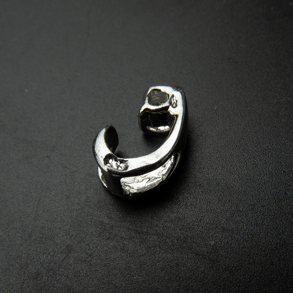 925純銀鉤型水鑽墬子 鍊墜-細節圖6