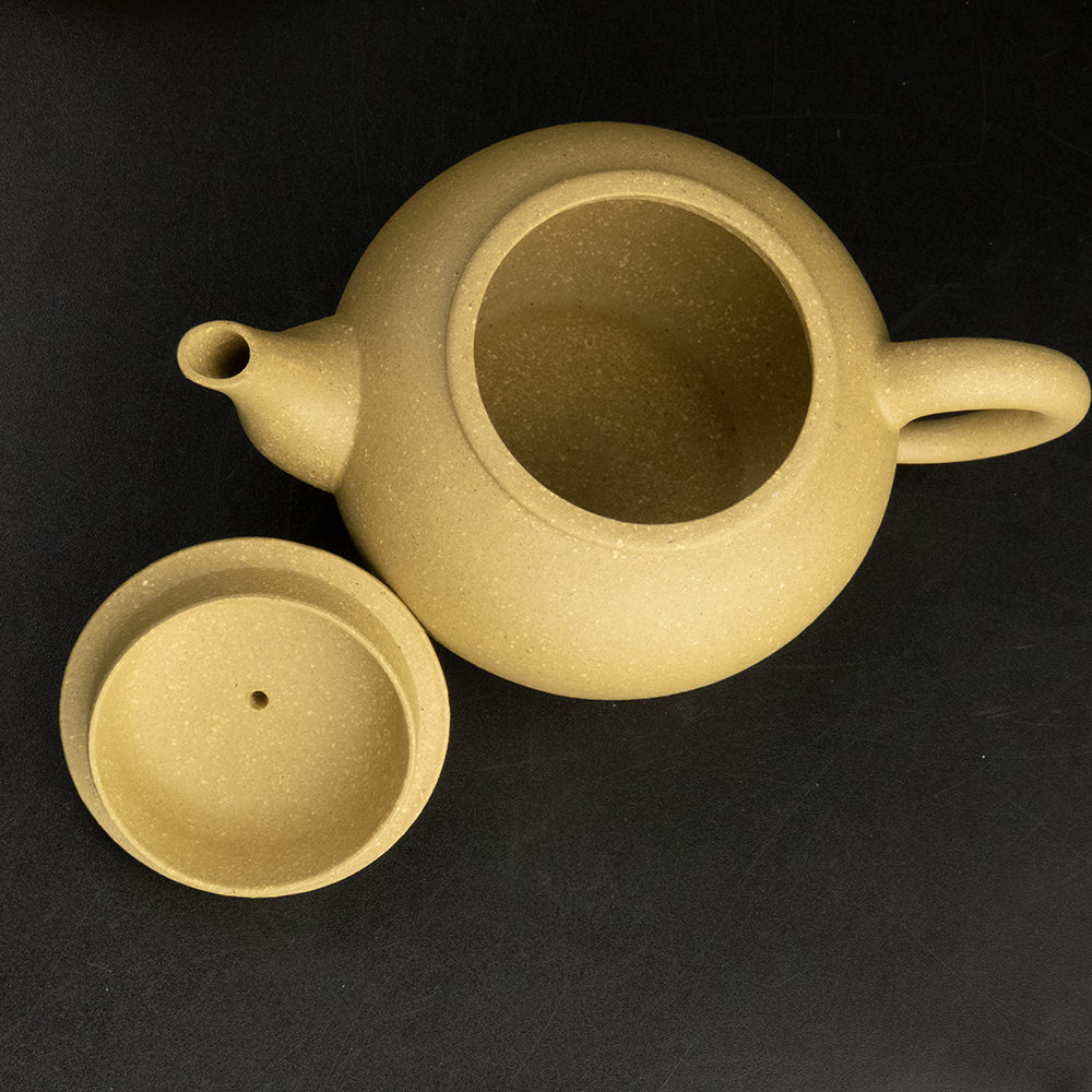宜興第四屆陶瓷藝術節水平樣品 段泥黃 水平壺 紀念壺 茶壺 約180cc 3000/支 有兩支-細節圖3