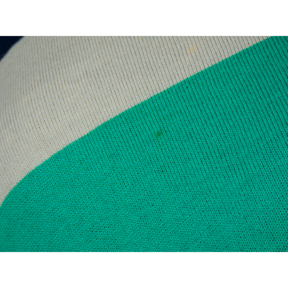 知名設計品牌IROO拼色斜紋不對稱七分袖針織衫 38號-細節圖4