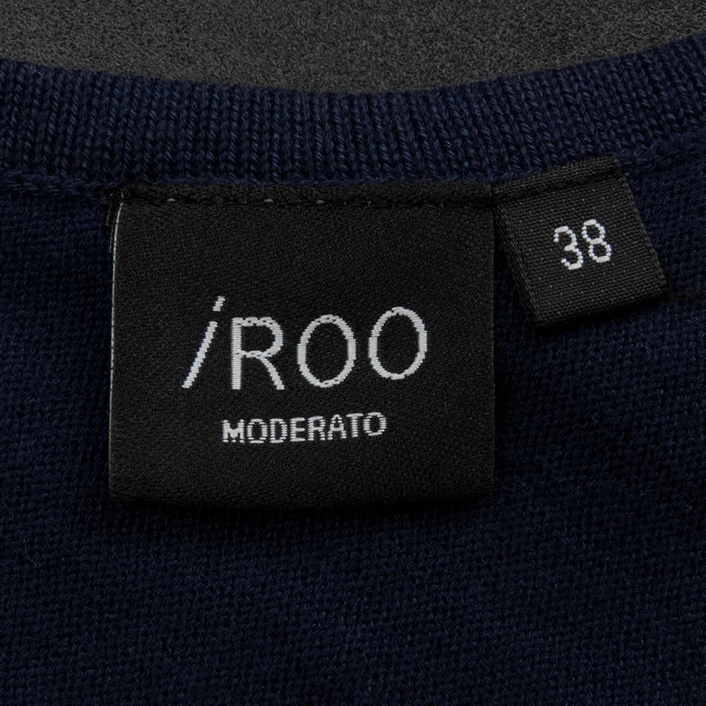 知名設計品牌IROO拼色斜紋不對稱七分袖針織衫 38號-細節圖6