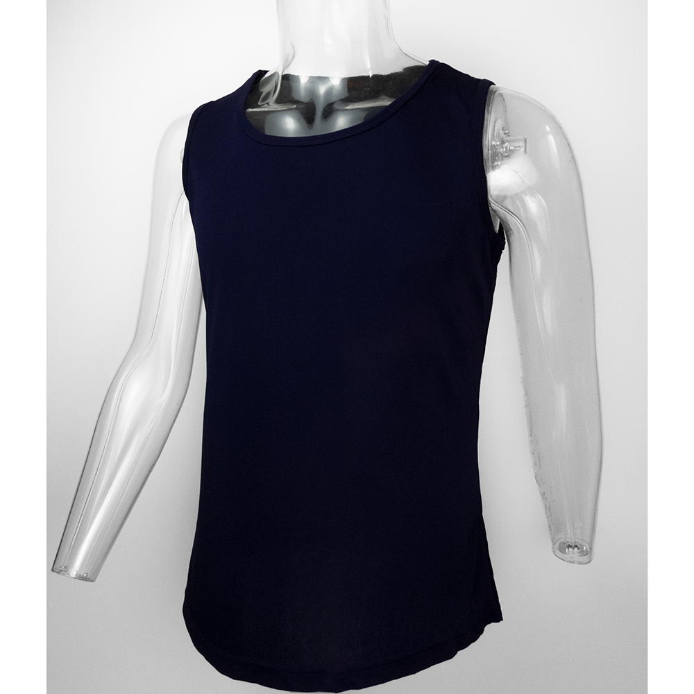 法國品牌Phidias深藍色冰絲紗質無袖背心 法國製-細節圖2