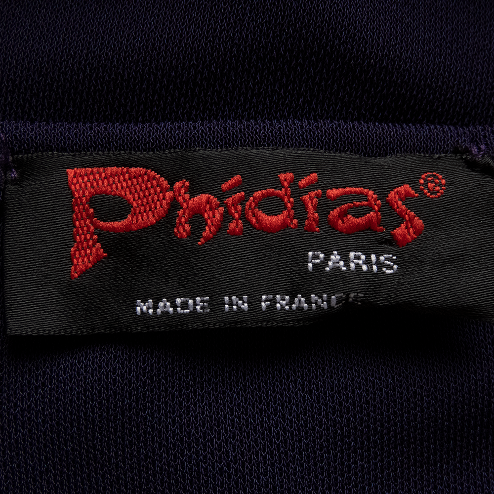 法國品牌Phidias深藍色冰絲紗質無袖背心 法國製-細節圖5