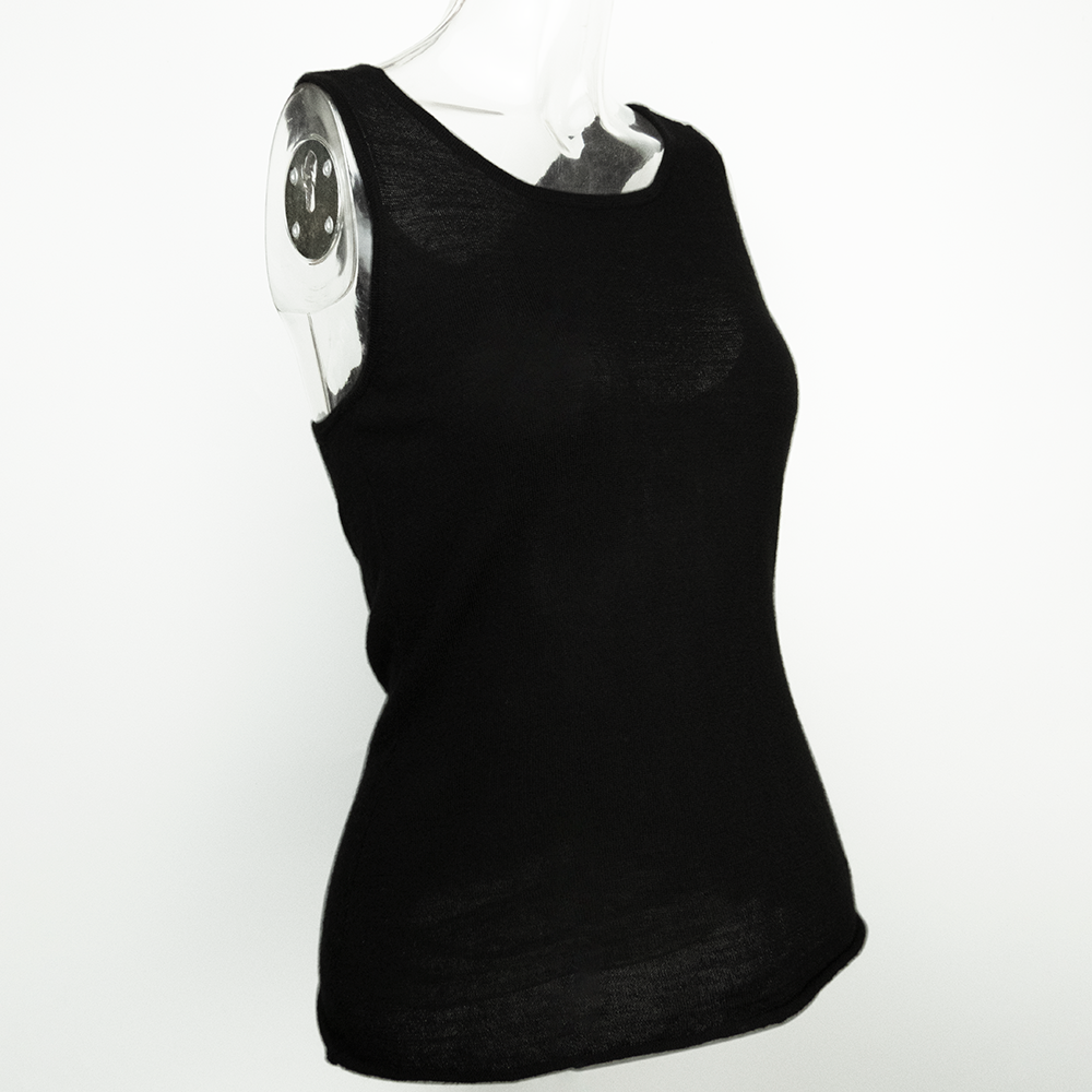 KnightsBridge (KB)專櫃品牌黑色羊毛燙金logo無袖針織衫 背心 S號-細節圖2