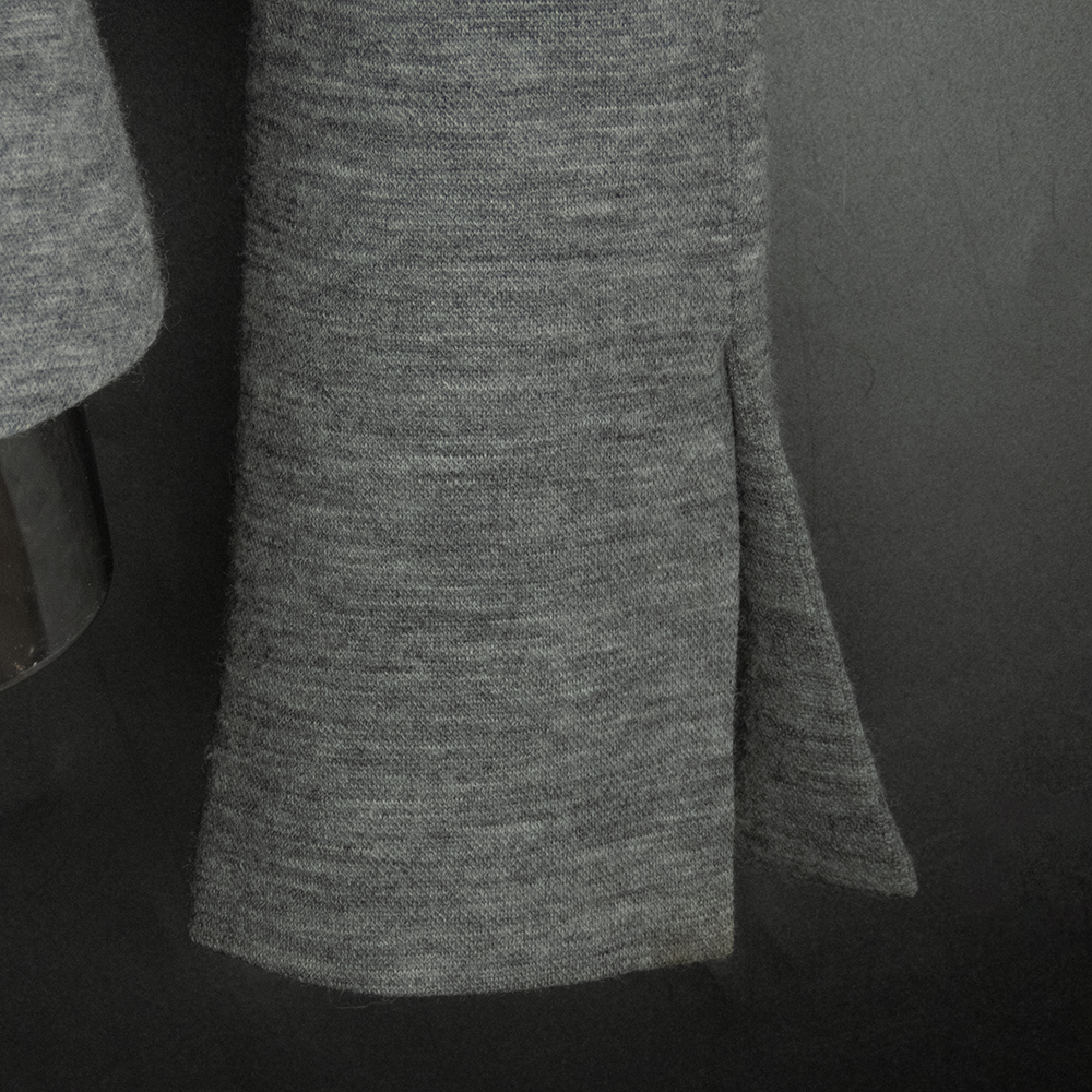 日本都會品牌ICB灰色純羊毛單扣長袖西裝外套-細節圖6